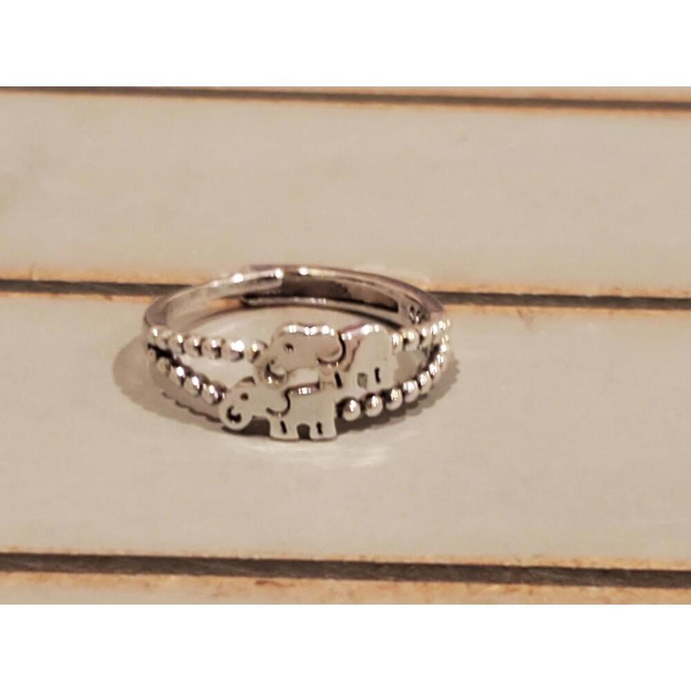 925 elephant ring open size adjustable - Picture 2 of 12